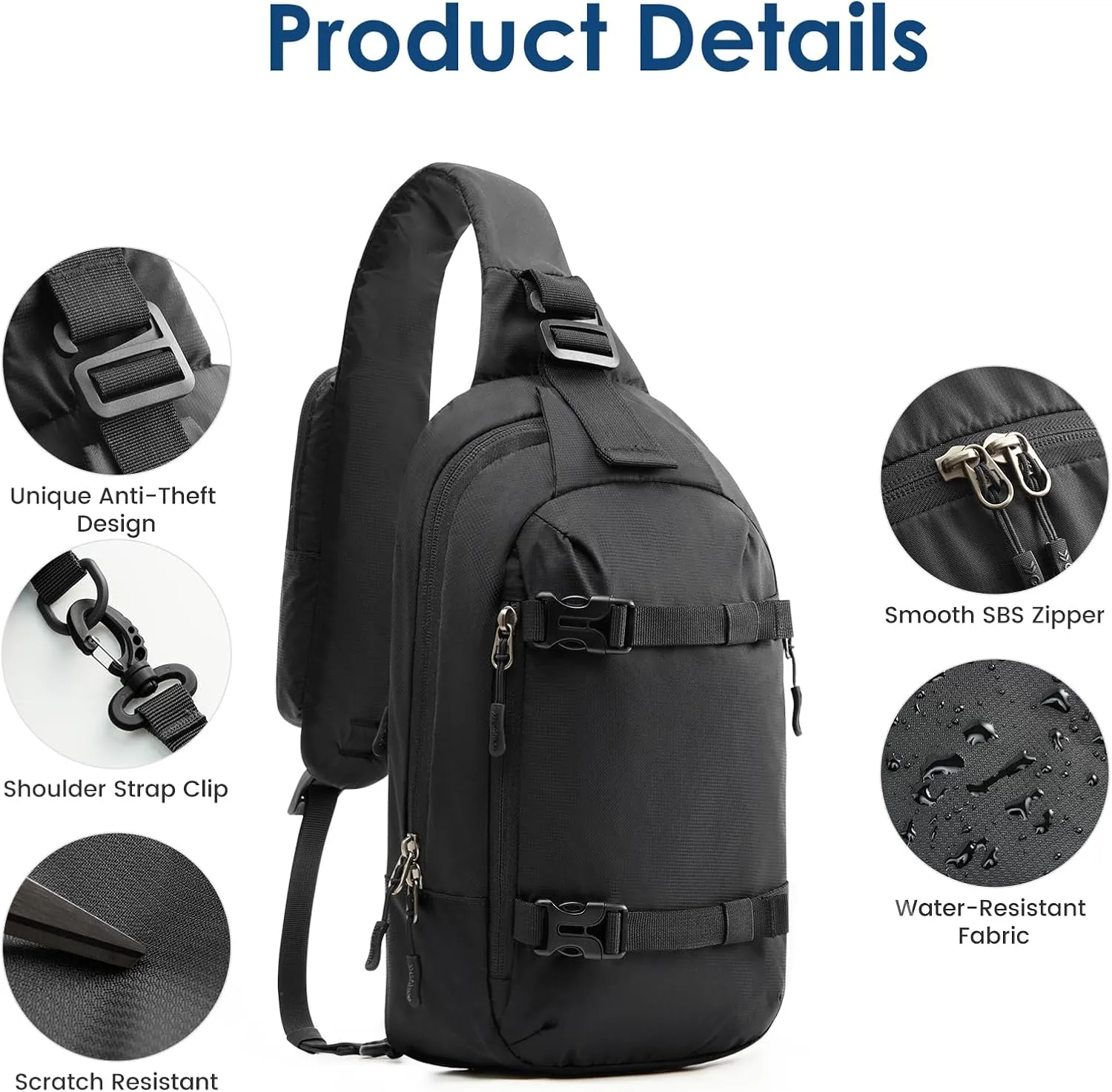 G4Free Recycled Sling Bag for Men Anti-Theft with RFID Blocking sold by G4free product image thumbnail 5