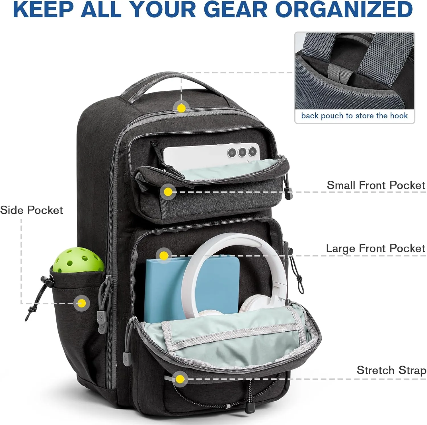 G4Free Pickleball Backpack for 2–6 Paddles sold by G4free product image thumbnail 3