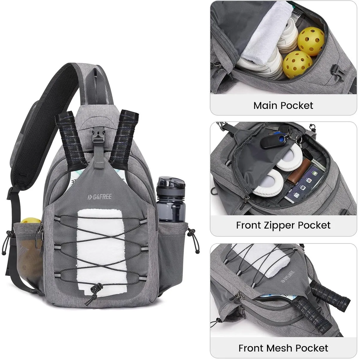 G4Free Pickleball Backpack & Crossbody Bag sold by G4free product image thumbnail 2