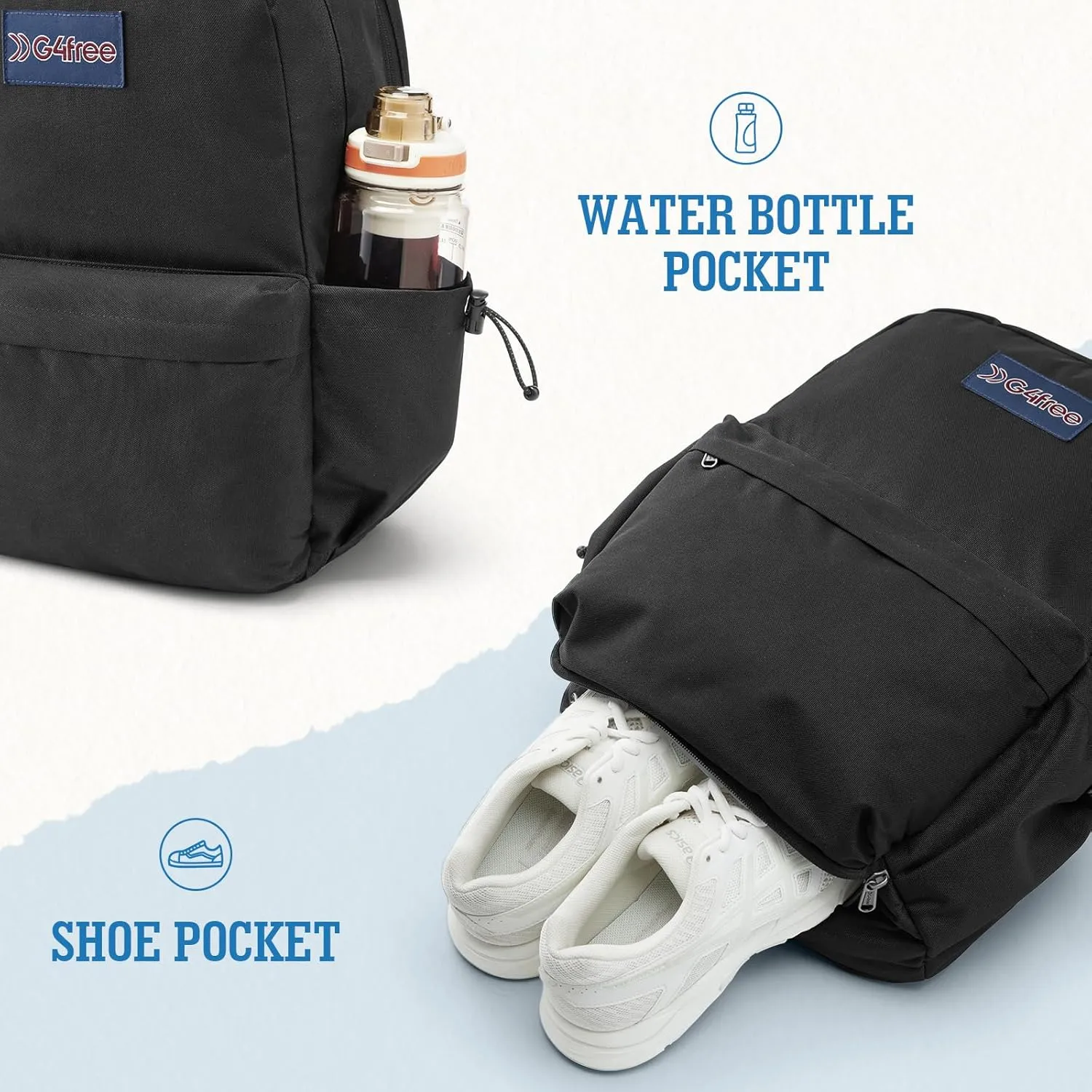 G4Free School Lightweight with Laptop Compartment Pockets Backpack sold by G4free product image thumbnail 3