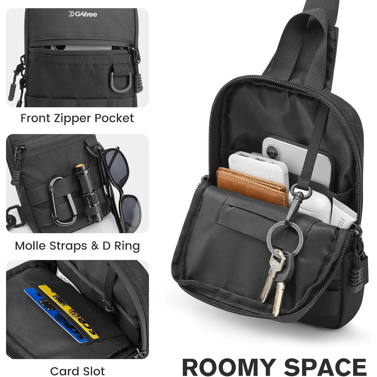 G4Free Mini Tactical Chest Bag Waterproof EDC Shoulder Bag sold by G4free product image thumbnail 2