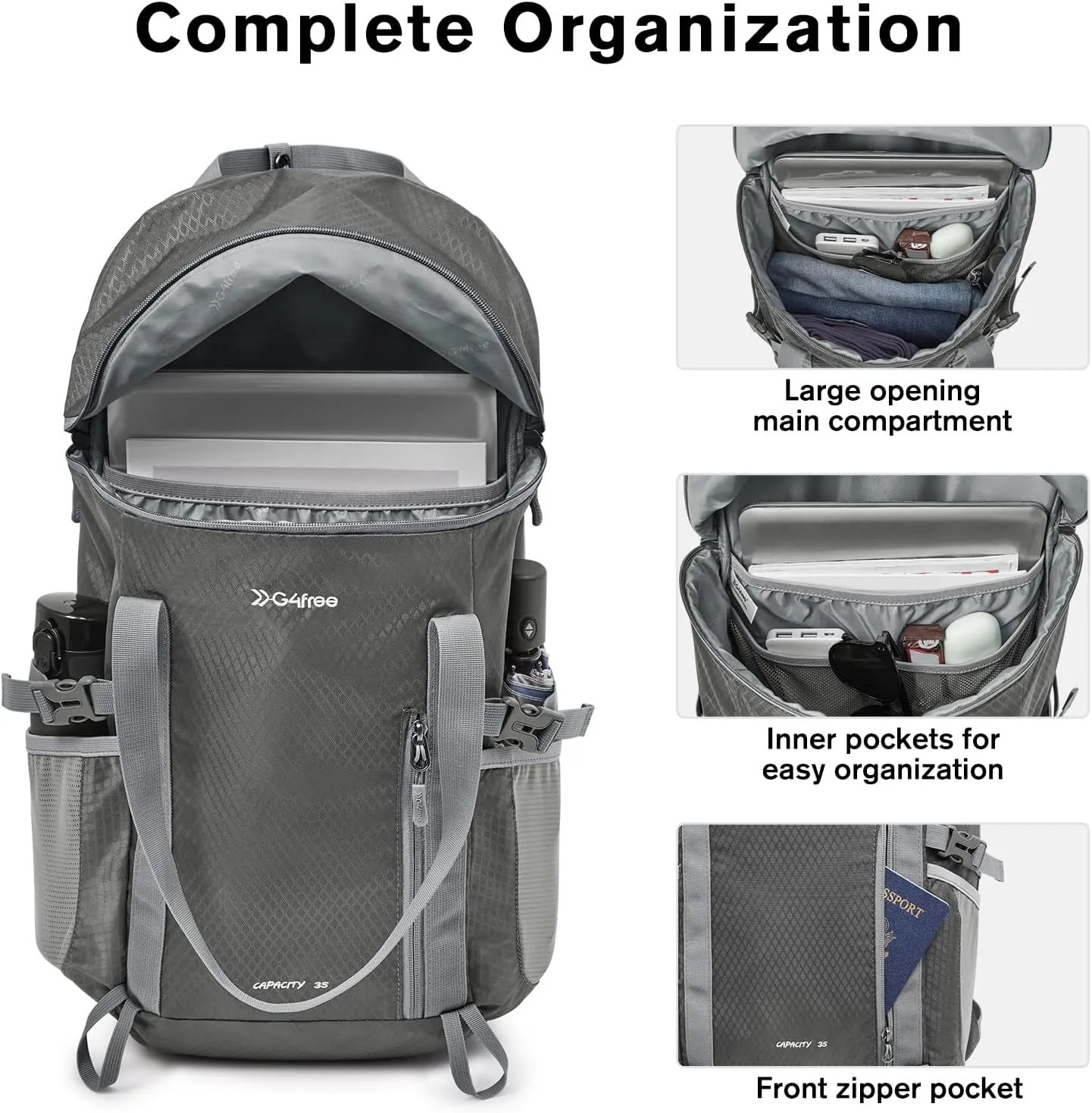 G4Free 35L Waterproof Travel Hiking Backpack sold by G4free product image thumbnail 3