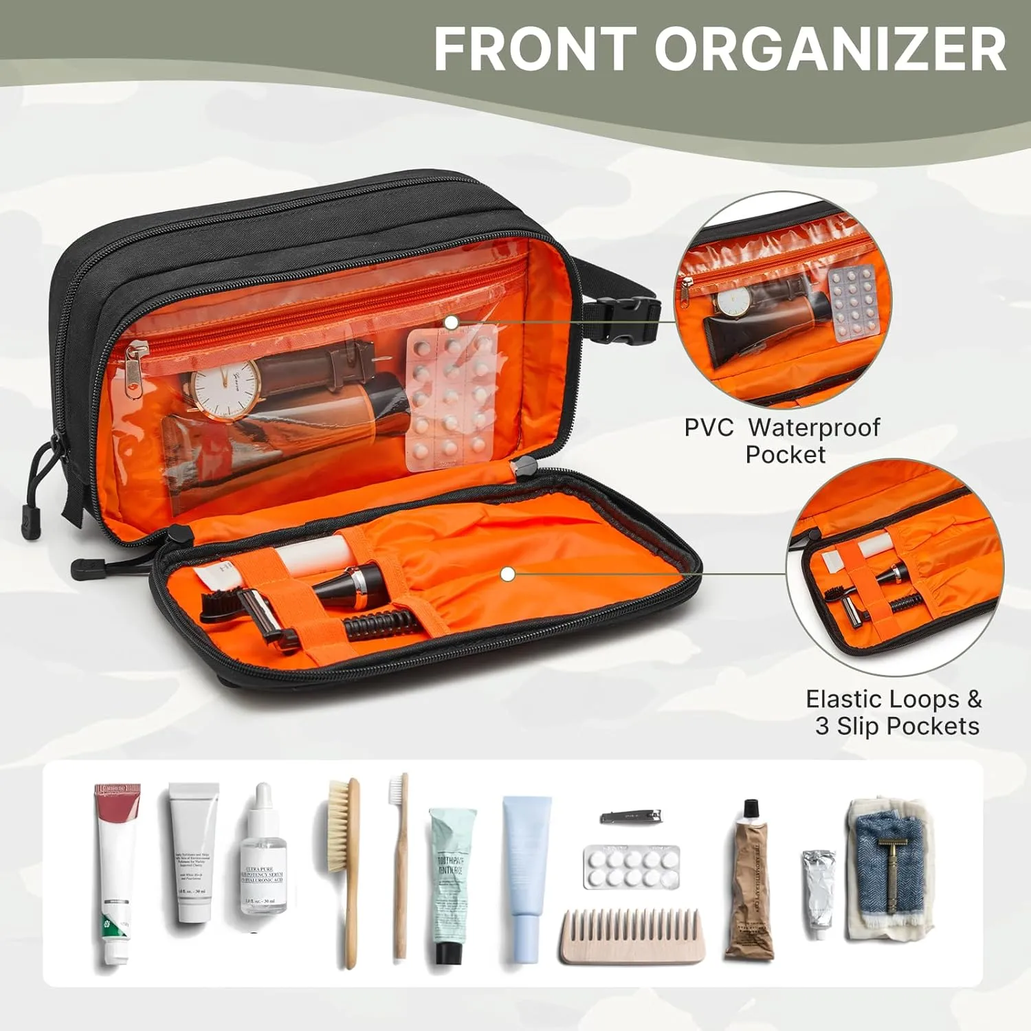 Toiletry Bag for Men, Travel Toiletry Organizer sold by G4free product image thumbnail 3