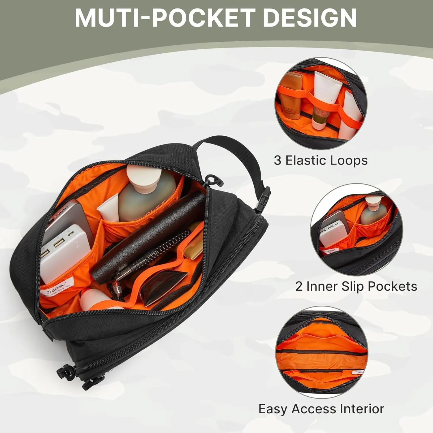 Toiletry Bag for Men, Travel Toiletry Organizer sold by G4free product image thumbnail 4