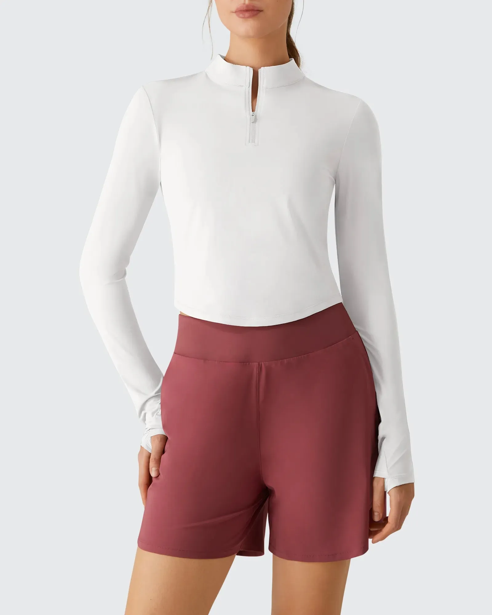 Lightbreeze UPF 50+ Sun Thumbholes Quater Zip Shirts sold by G4free product image thumbnail 5