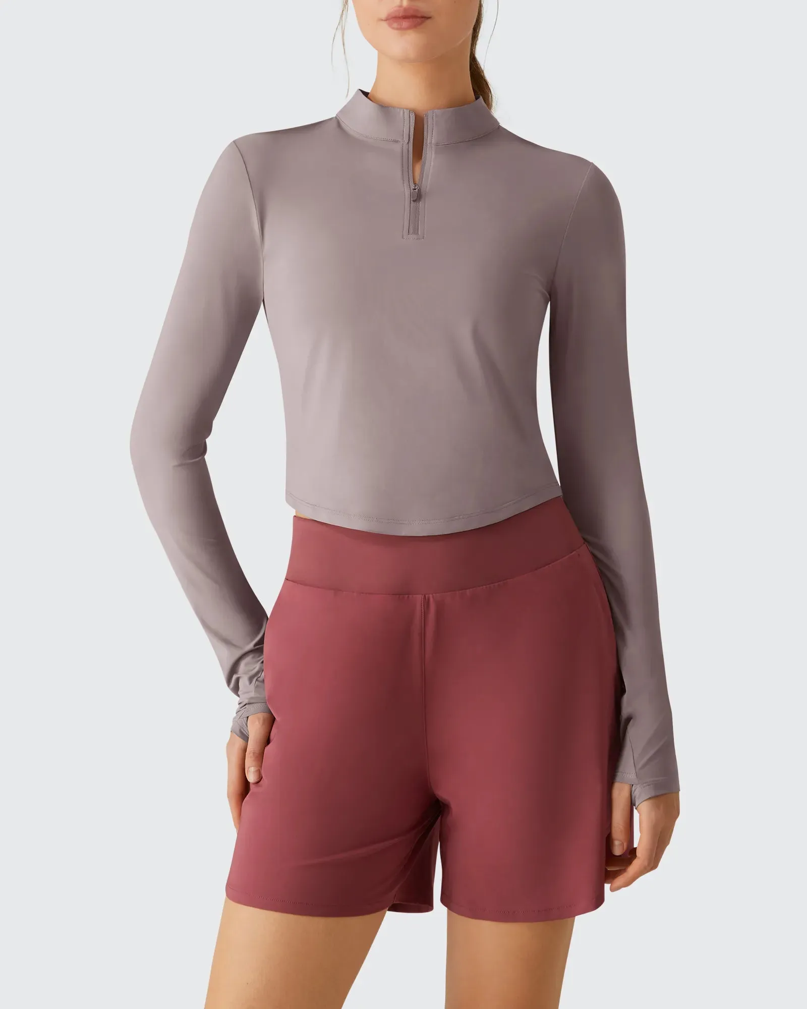 Lightbreeze UPF 50+ Sun Thumbholes Quater Zip Shirts sold by G4free product image thumbnail 3