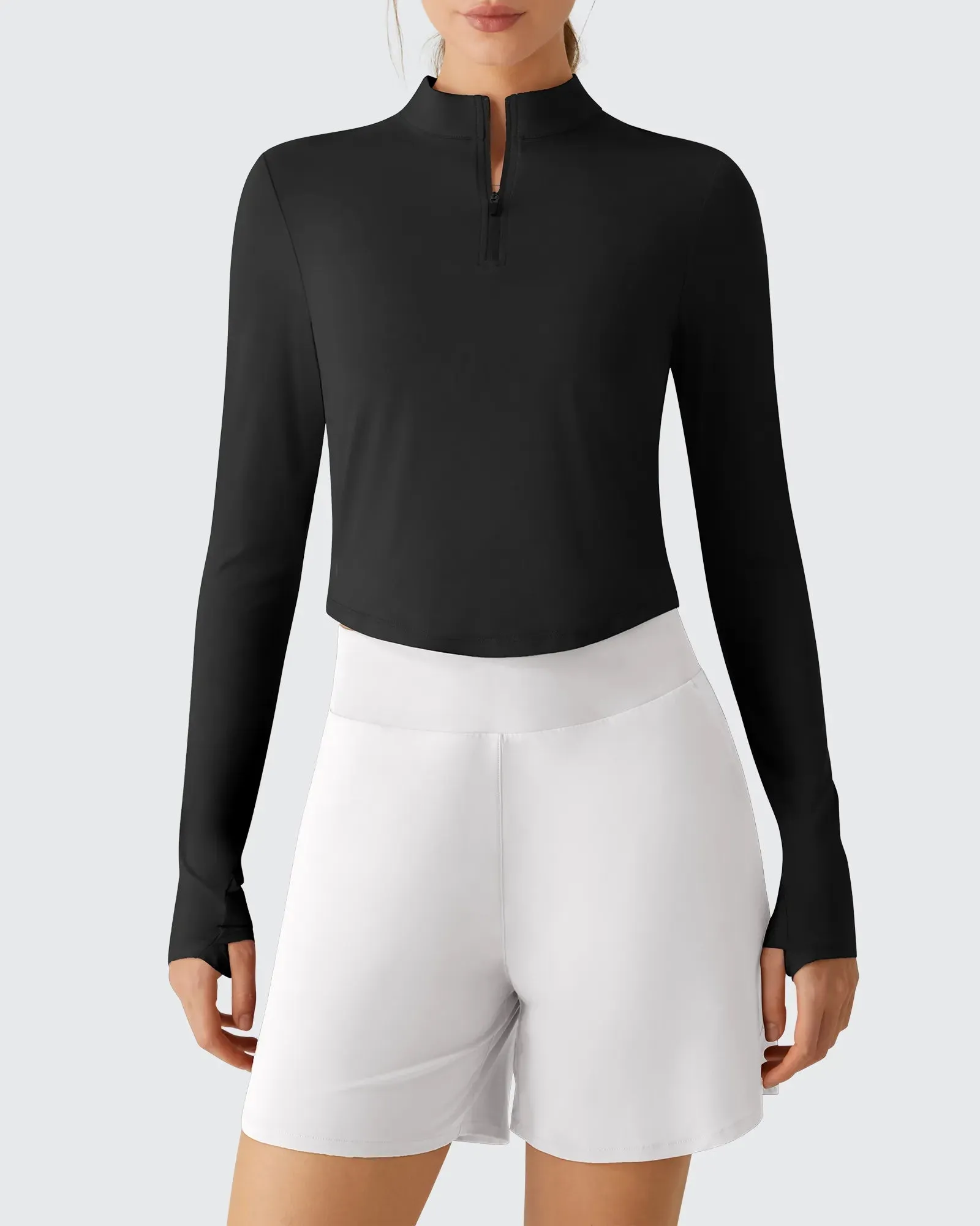 Lightbreeze UPF 50+ Sun Thumbholes Quater Zip Shirts sold by G4free