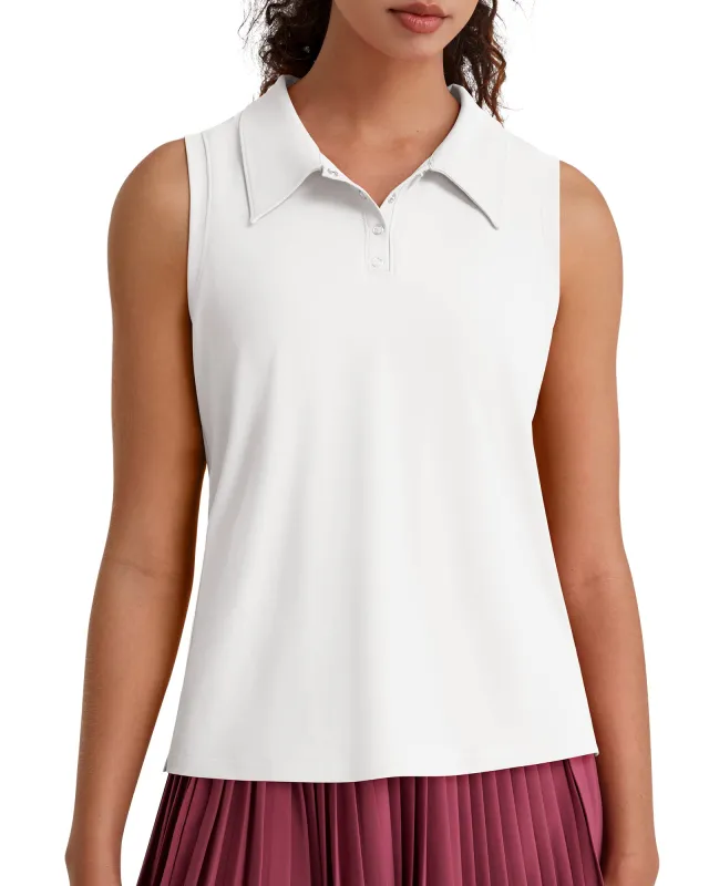 G4Free UPF 50+ Sleeveless Golf Polo with Side Slit – Quick Dry made by G4free