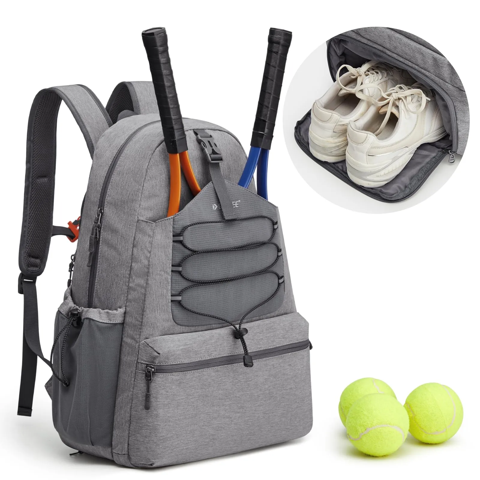 G4Free Tennis Backpack Holds 4 Rackets with Shoe Compartment sold by G4free