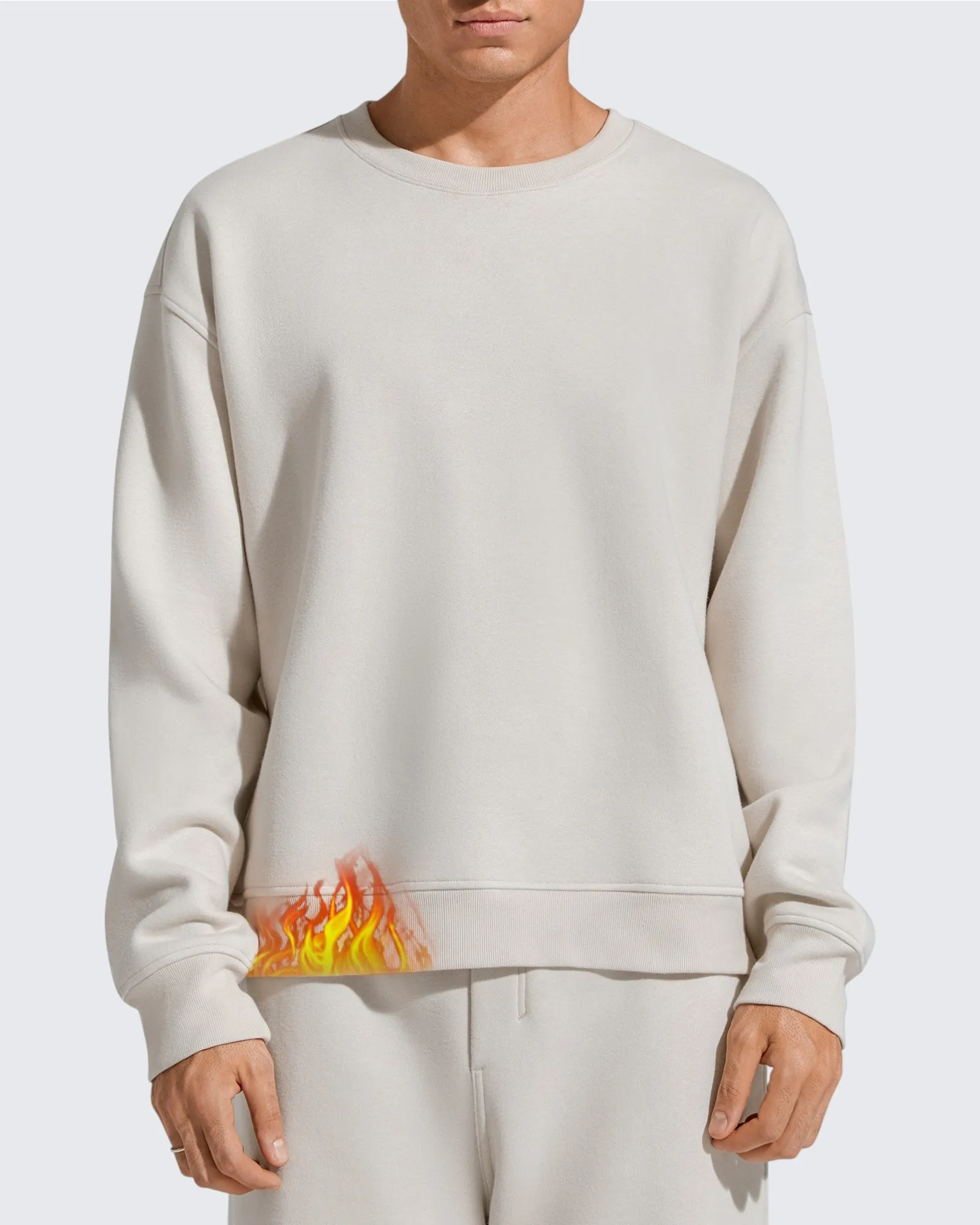 Flurrylux Men's Cotton Fleece Lined Crewneck Pullover sold by G4free product image thumbnail 4