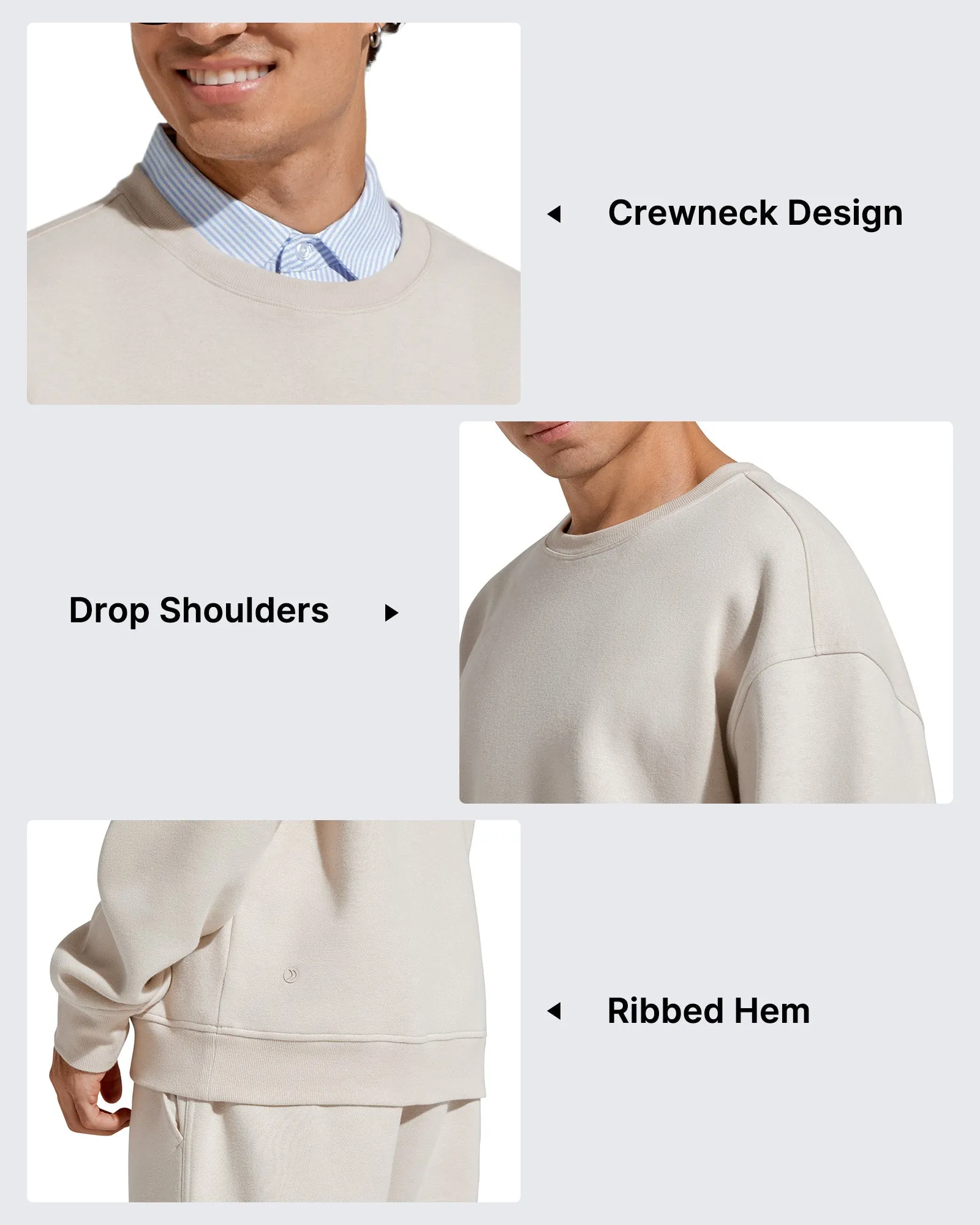 Flurrylux Men's Cotton Fleece Lined Crewneck Pullover sold by G4free product image thumbnail 3