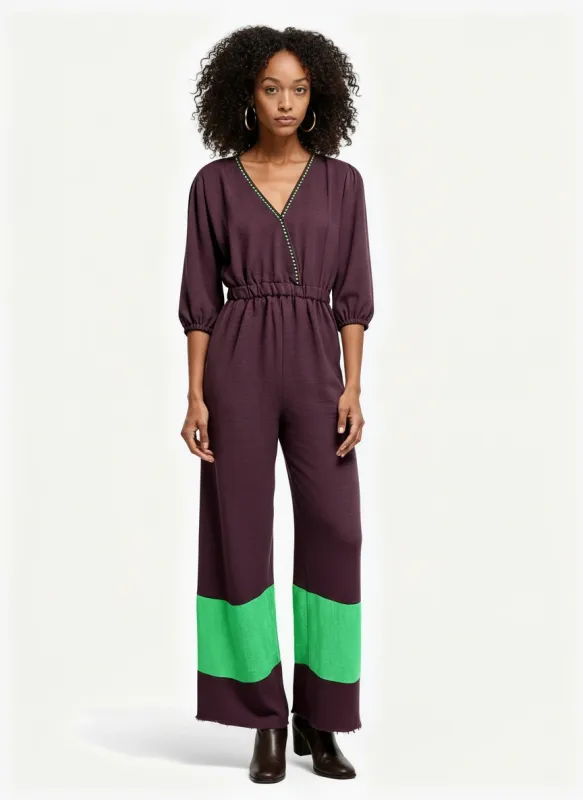 Mahlet Jumpsuit- Wineberry Lime sold by Yego