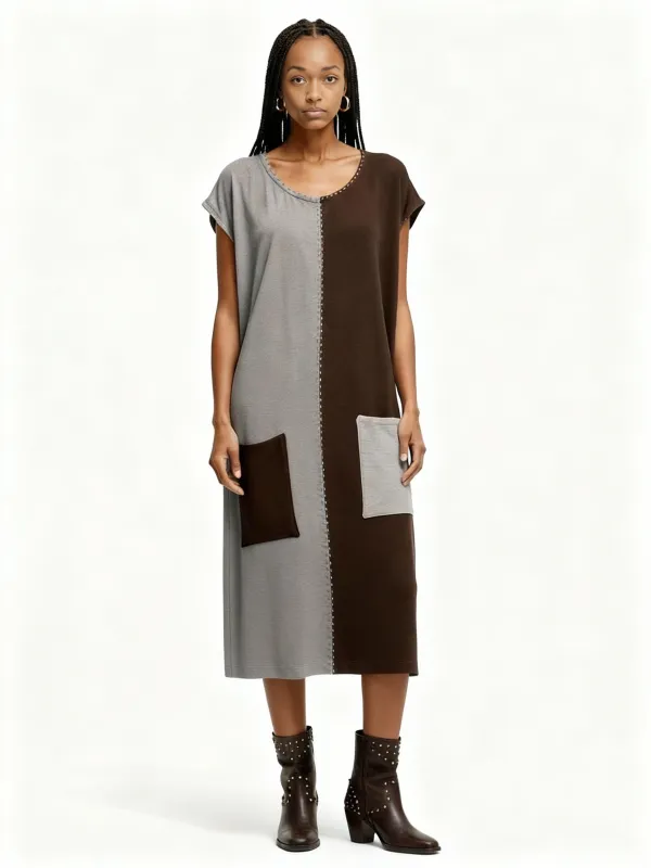 Sena Dress- Slate & Soil sold by Yego