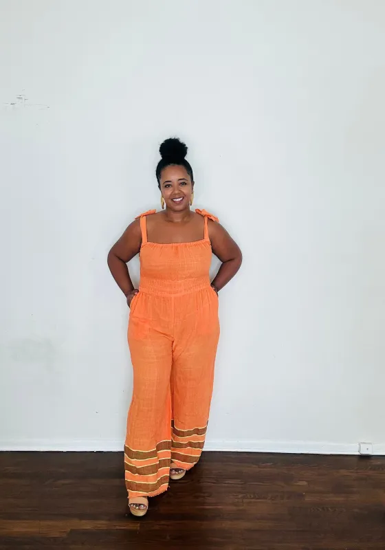 Sebie Jumpsuit- Tangerine Dream sold by Yego