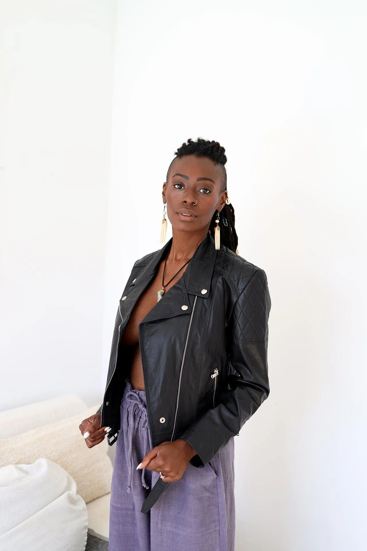 Melat Moto Leather Jacket sold by Yego product image thumbnail 2