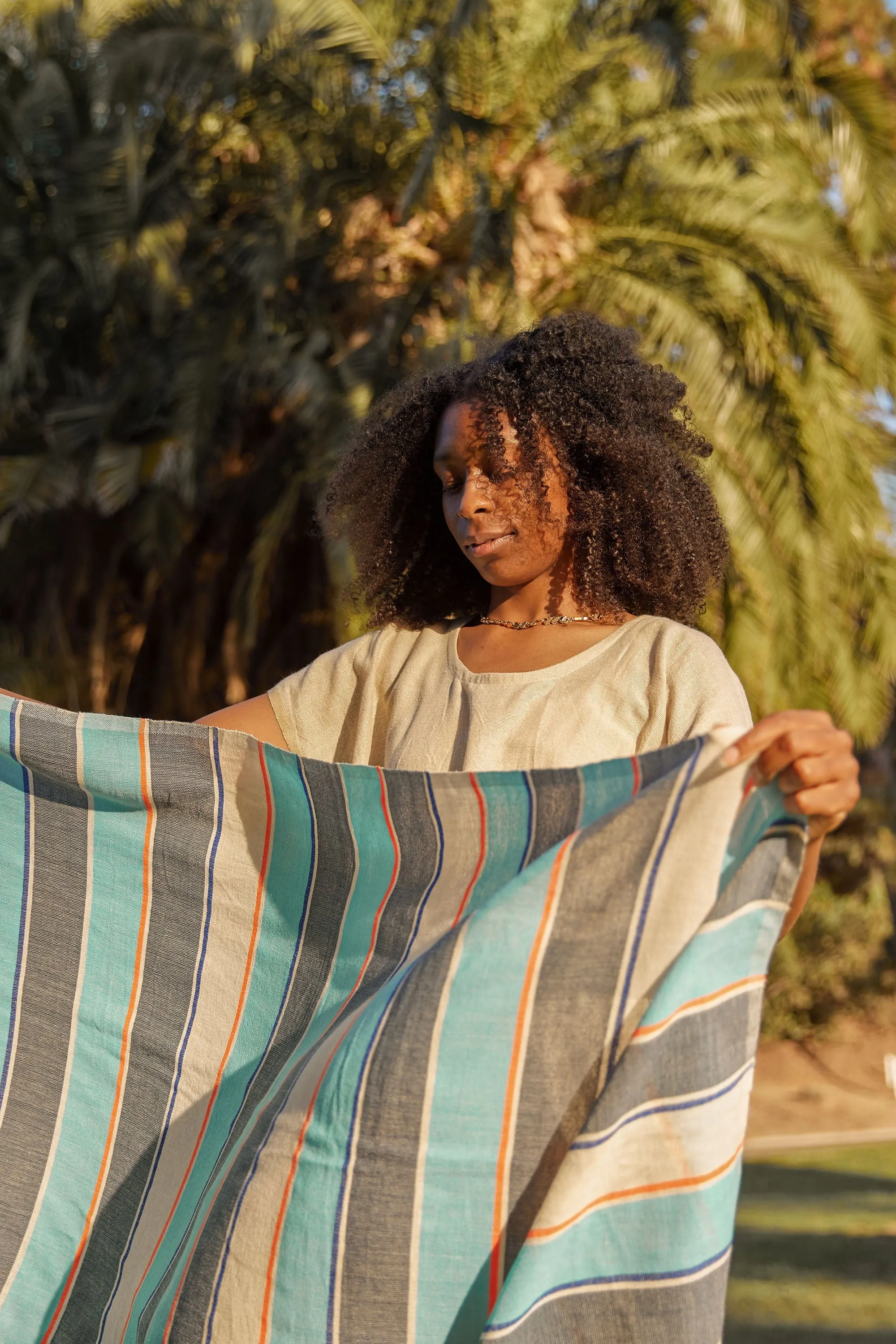 Kamali Scarf - Ocean Stripes sold by Yego product image thumbnail 2