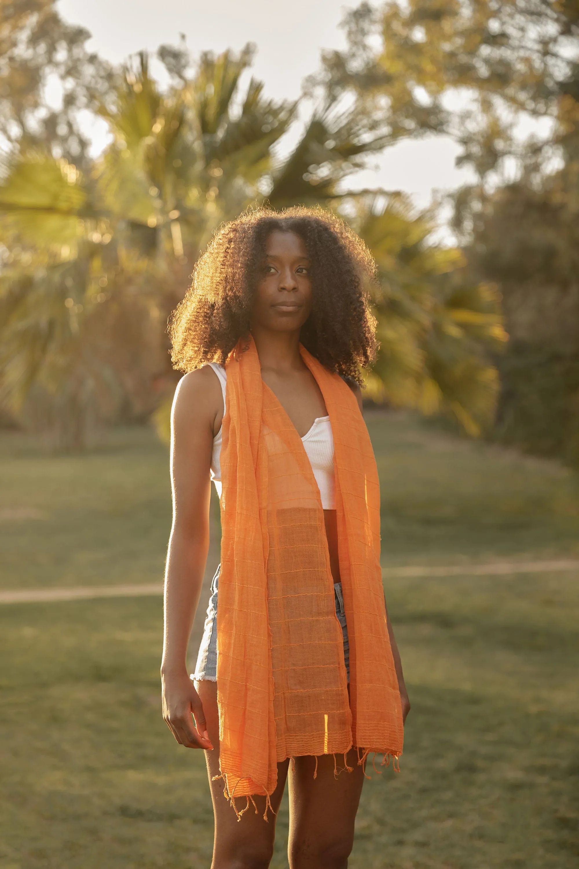 Enku Scarf - Tangerine sold by Yego