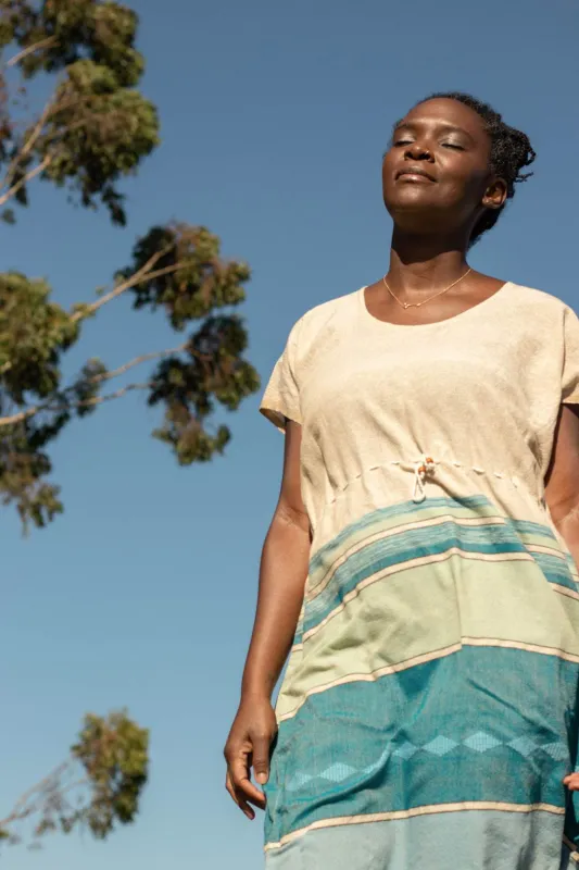 Saba Dress - Sky & Seafoam sold by Yego