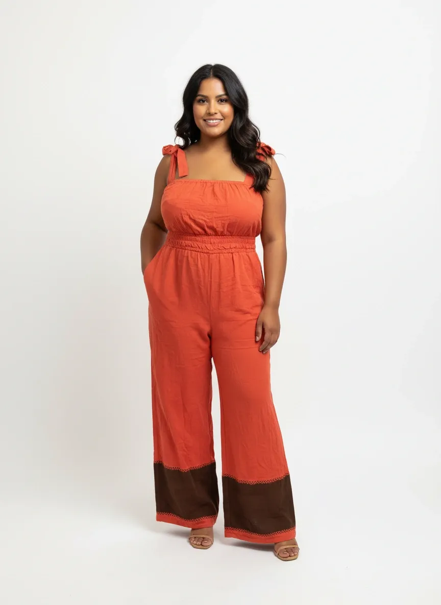 Sebie Jumpsuit- Red Clay sold by Yego