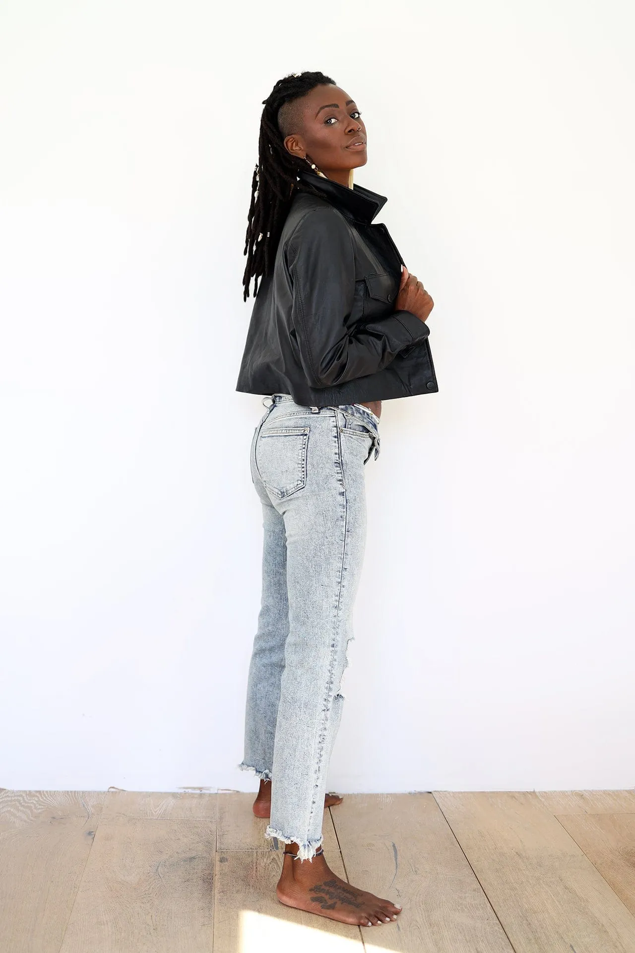 Sara Moto Leather Jacket sold by Yego product image thumbnail 2