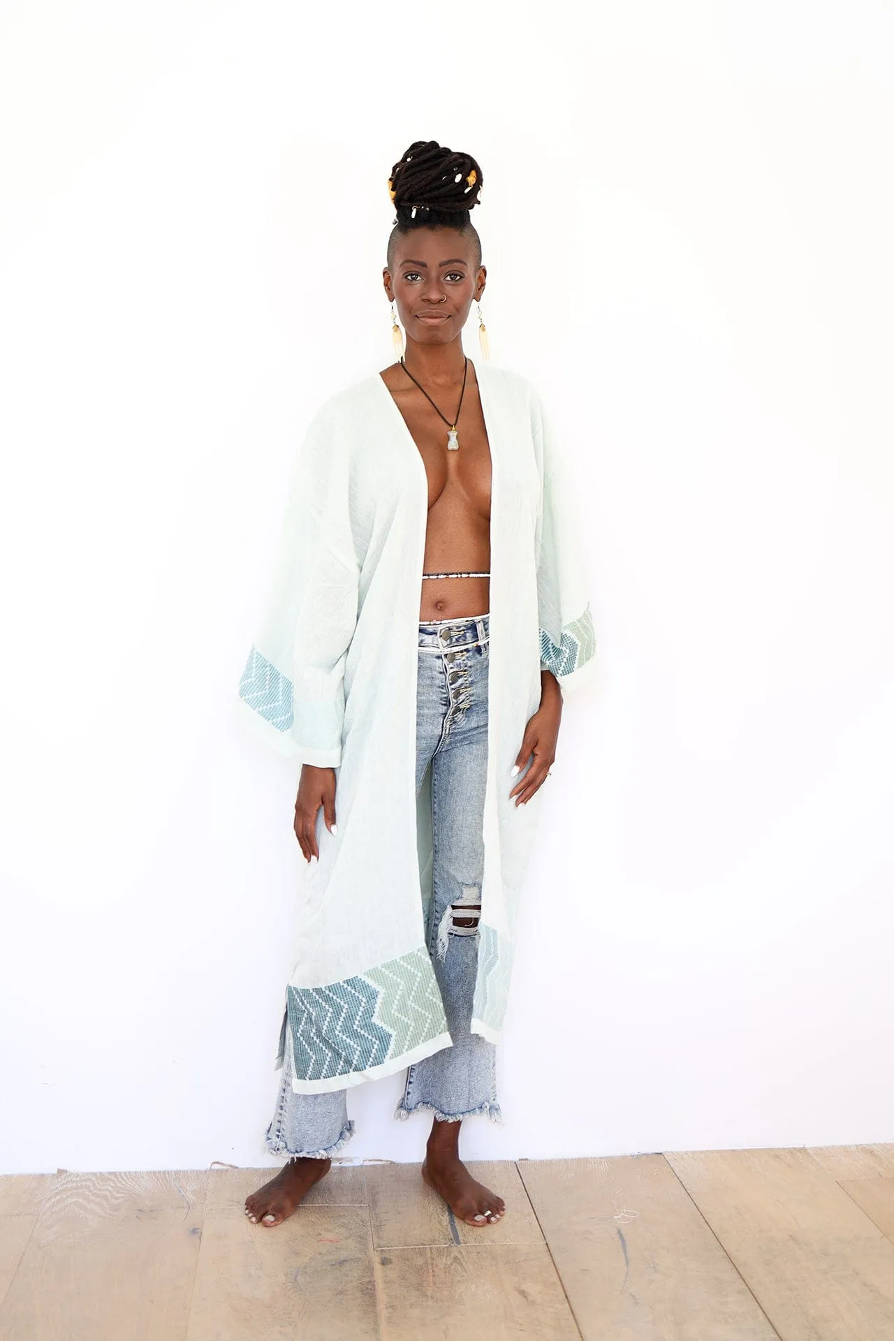 Feven Kimono - Sage sold by Yego product image thumbnail 2