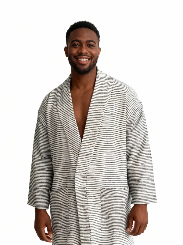 Zeki Long Cardi Ink Stripes sold by Yego