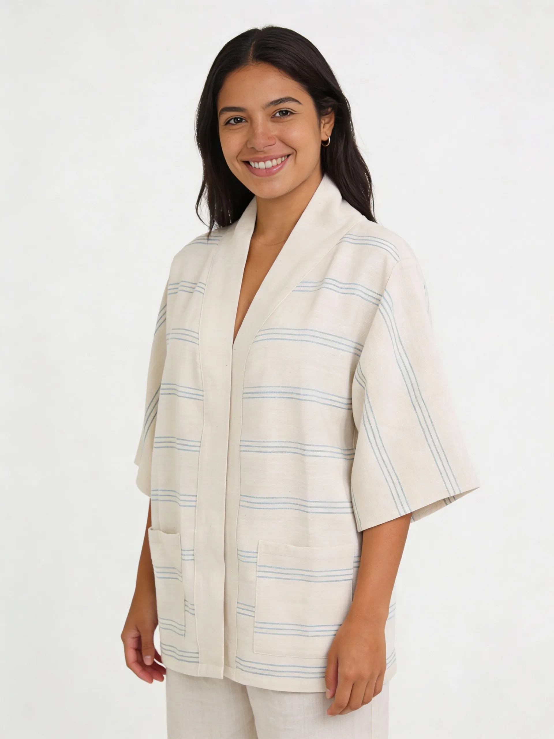 Zelalem Cardi - Blue Mist Stripe sold by Yego product image thumbnail 3