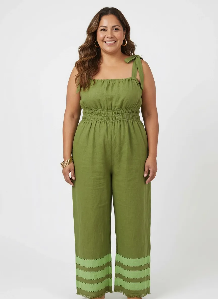 Sebie Jumpsuit- Meadow Green sold by Yego product image thumbnail 2