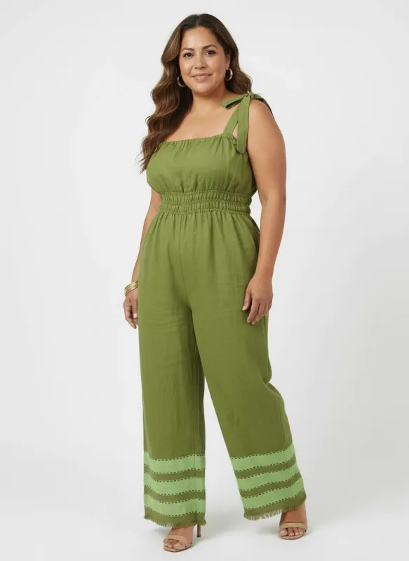 Sebie Jumpsuit- Meadow Green sold by Yego