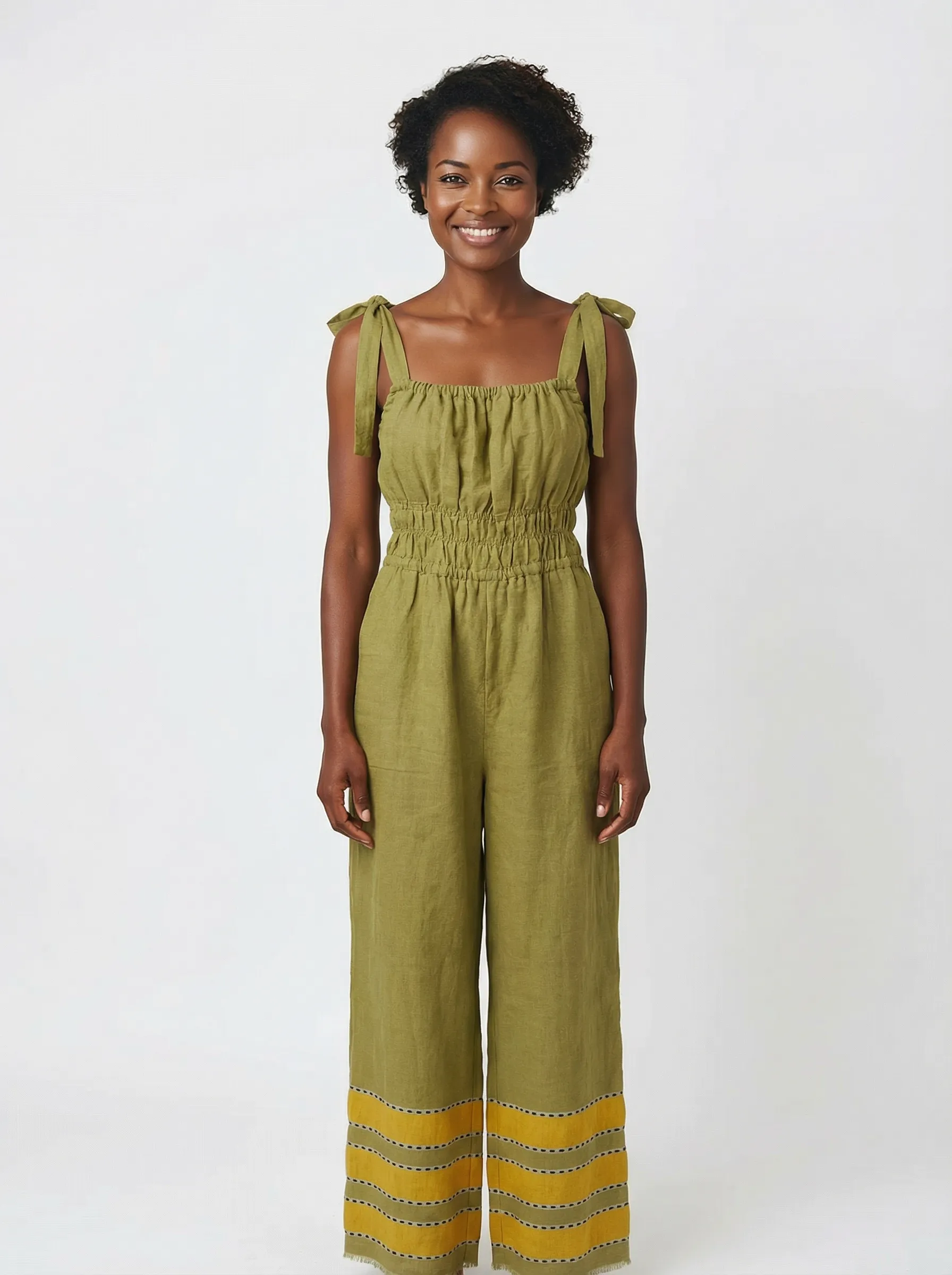 Sebie Jumpsuit- Sunlit Olive sold by Yego product image thumbnail 4