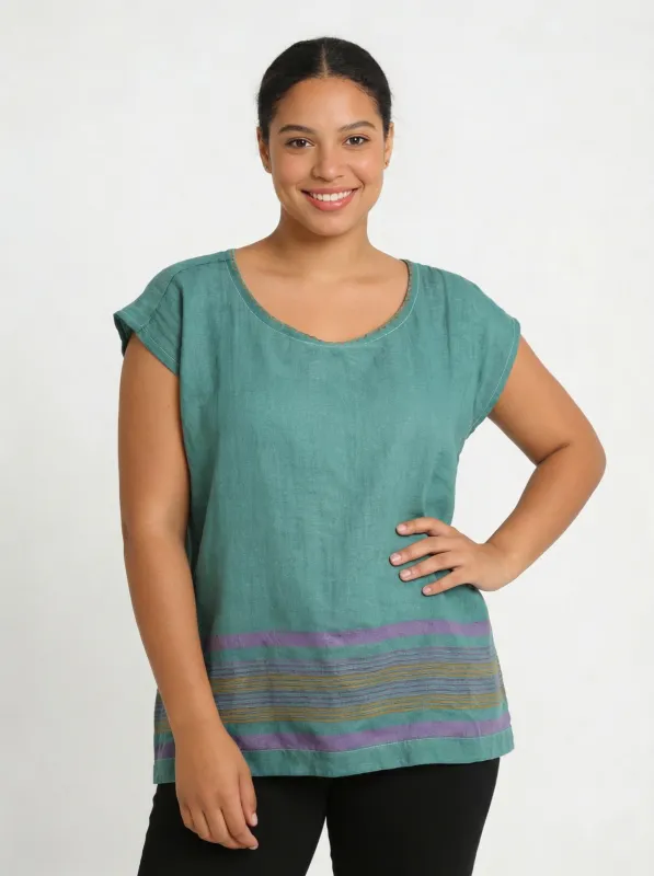 Aluna Top - Teal Horizon sold by Yego