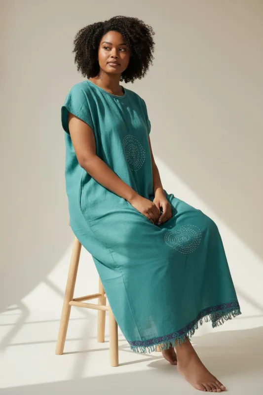 Mahiya Dress- Highland Turquoise made by Yego