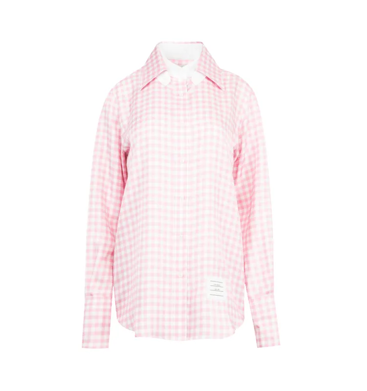 SILK TWILL GINGHAM SHIRT (WOMENS) sold by Hirshleifers