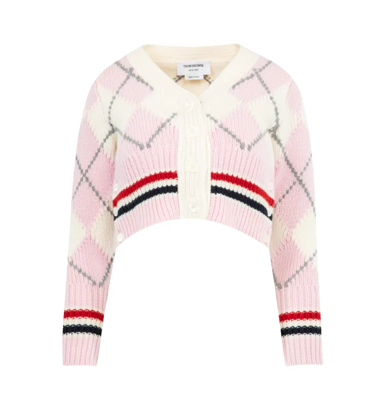 ARGYLE INTARSIA MERINO WOOL CARDIGAN (WOMENS) sold by Hirshleifers