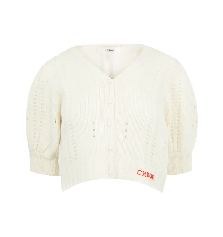 PUFF SLEEVE CARDIGAN (WOMENS) sold by Hirshleifers