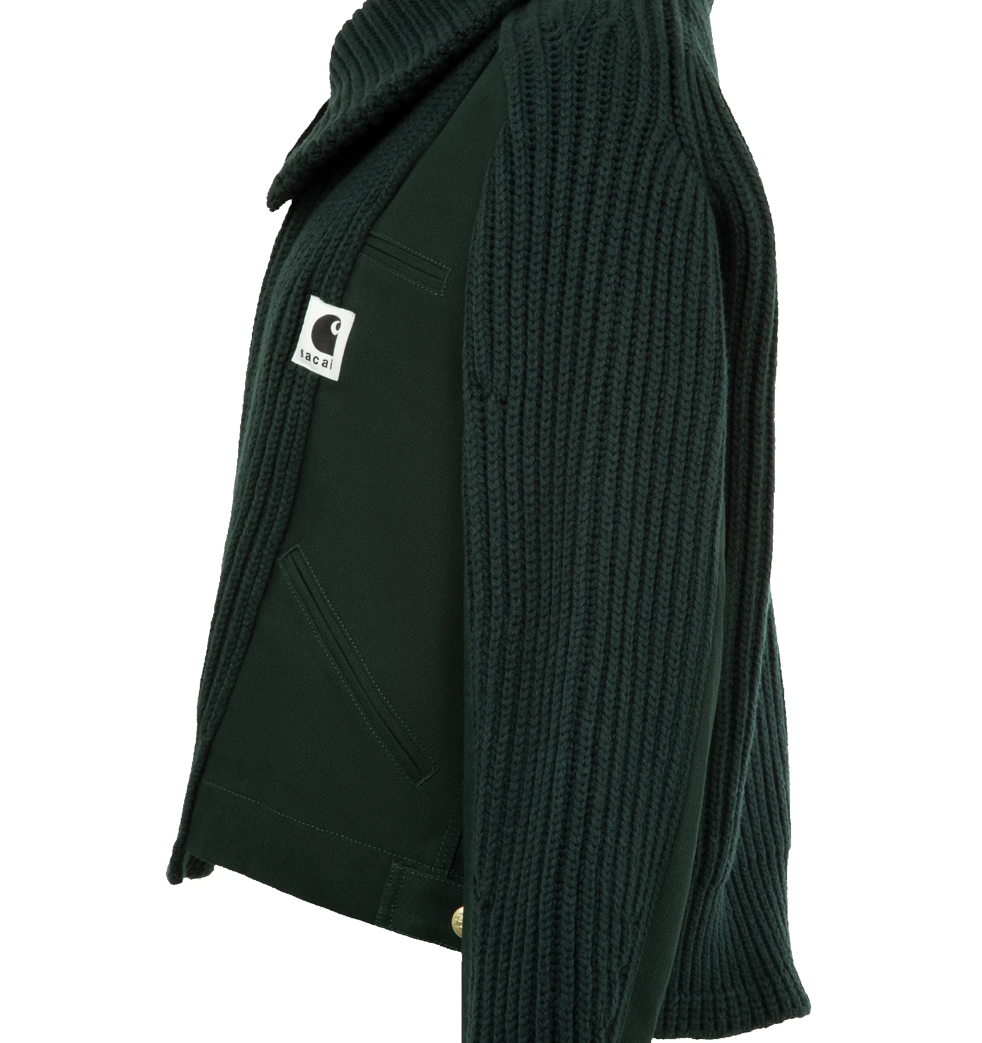 SACAI X CARHARTT WIP DUCK X WOOL KNIT BLOUSON (WOMENS) sold by Hirshleifers product image thumbnail 3