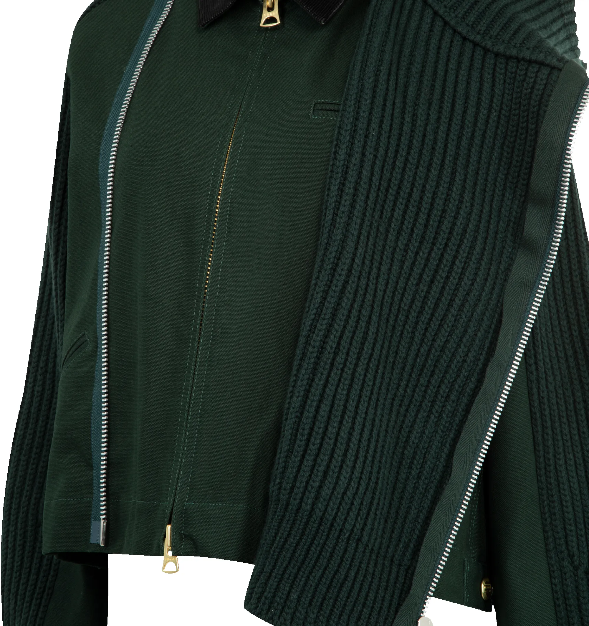 SACAI X CARHARTT WIP DUCK X WOOL KNIT BLOUSON (WOMENS) sold by Hirshleifers product image thumbnail 4