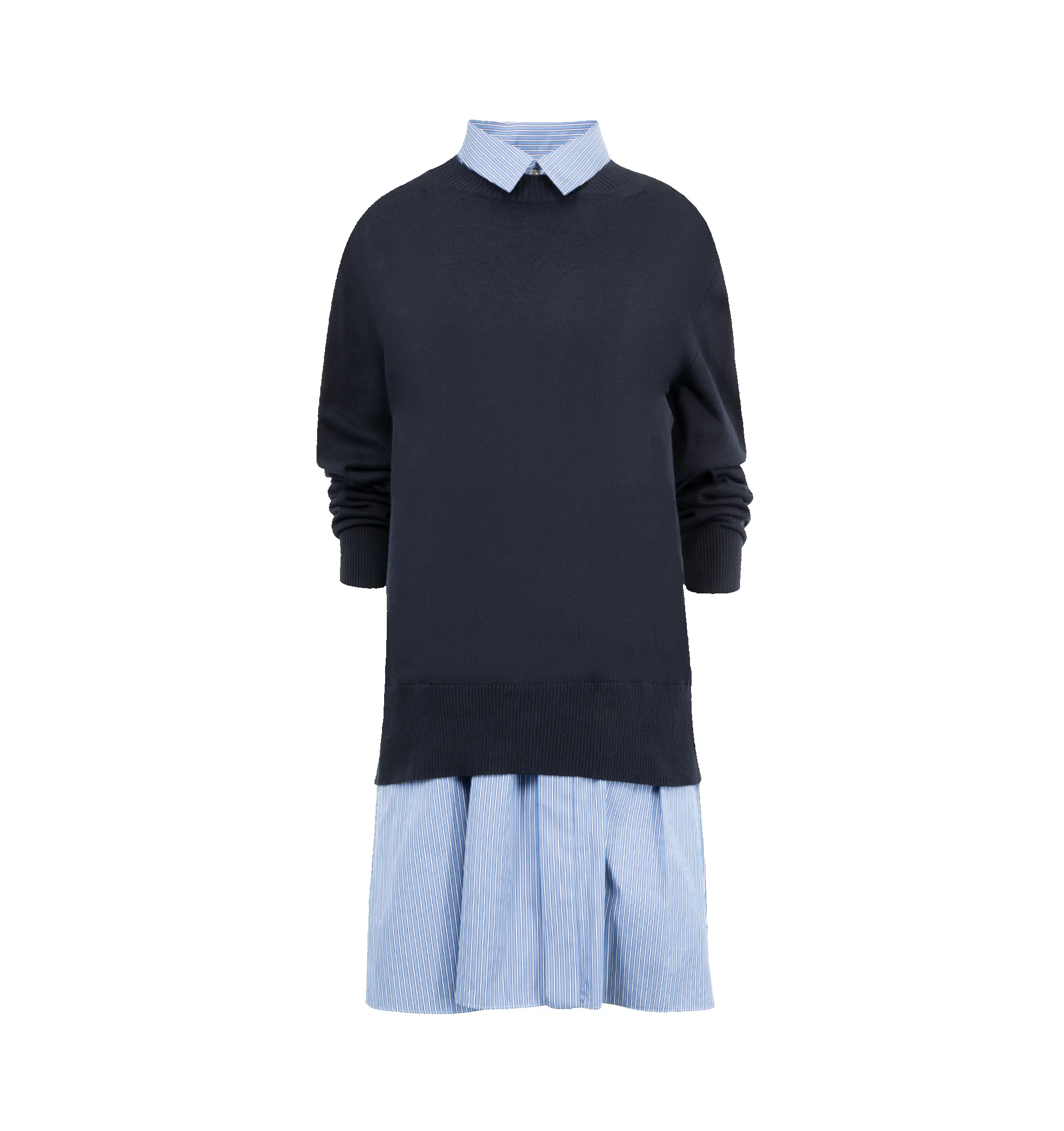 POPLIN X COTTON KNIT DRESS (WOMENS) sold by Hirshleifers