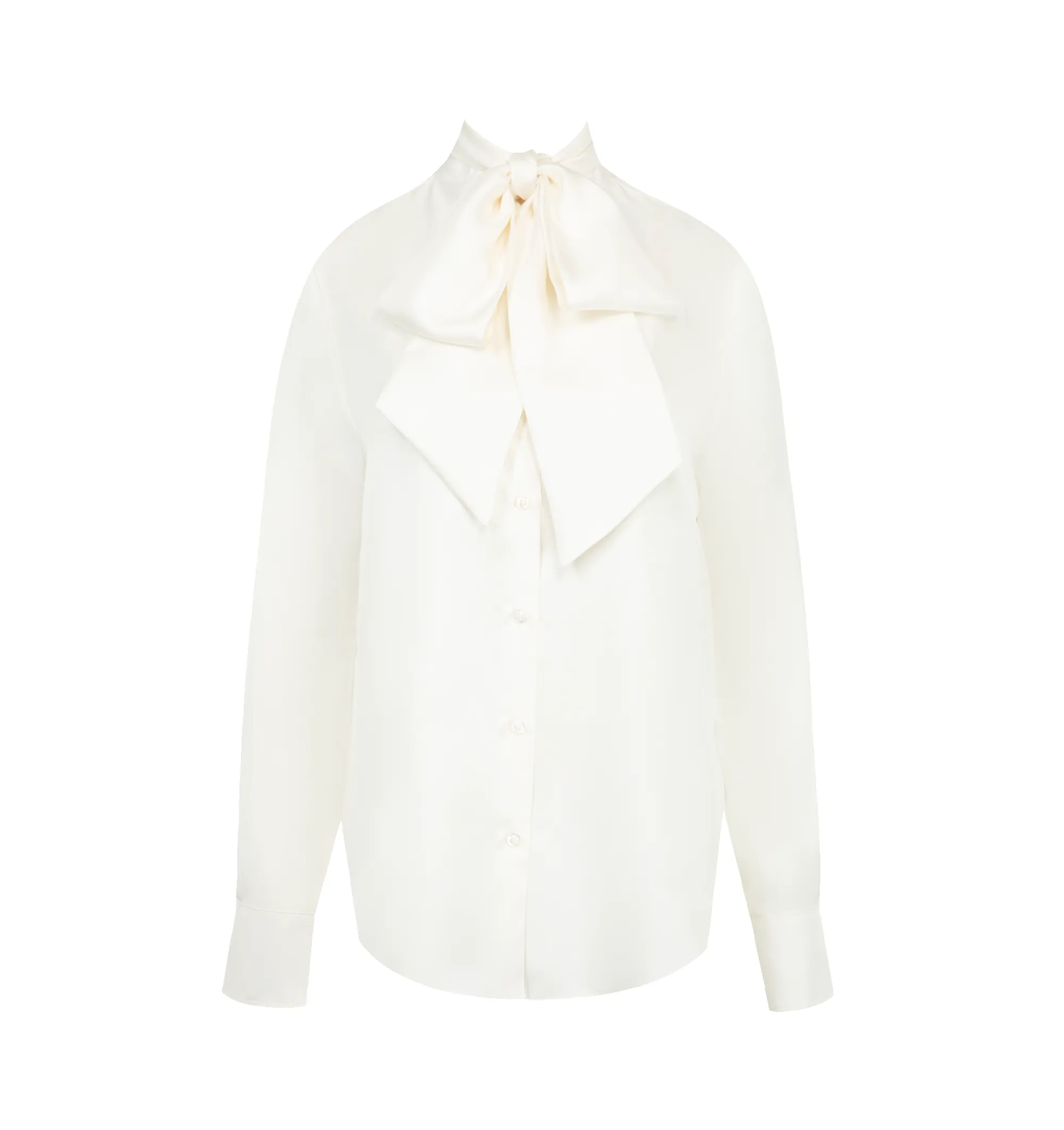 BOW SILK TWILL SHIRT (WOMENS) sold by Hirshleifers