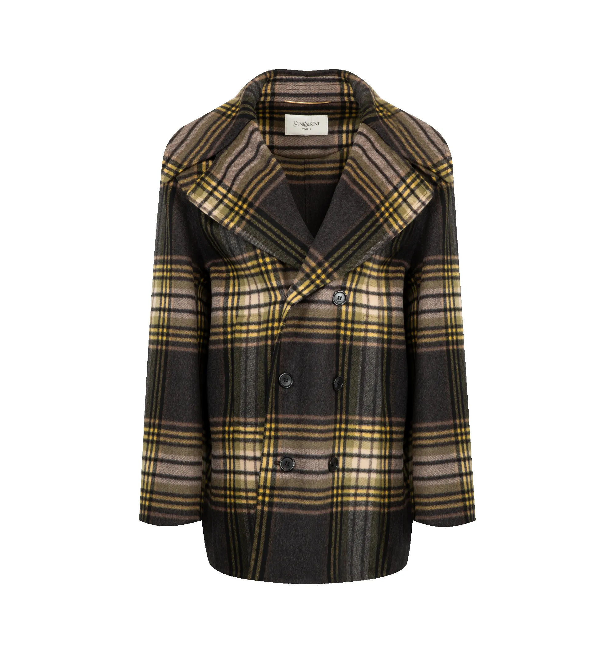 WOOL TARTAN PEACOAT (WOMENS) sold by Hirshleifers