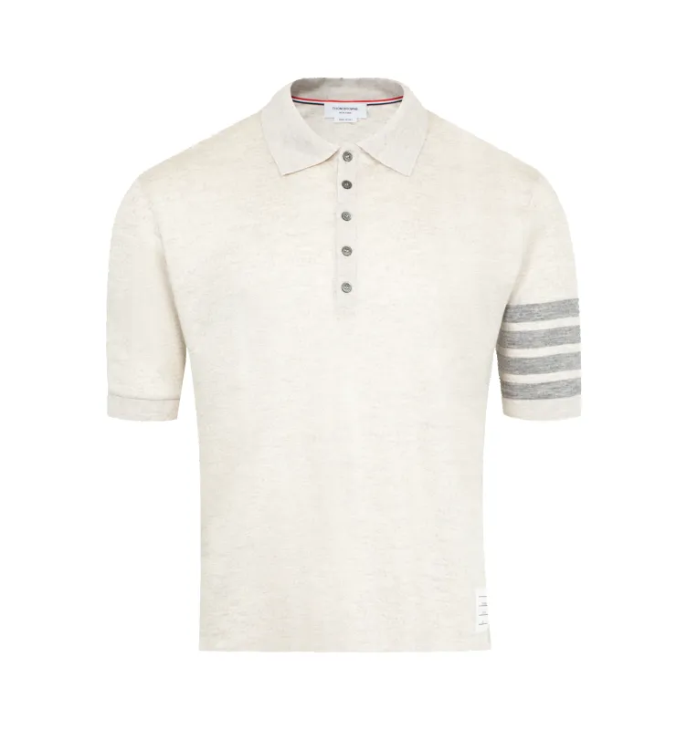 WOOL JERSEY 4 BAR POLO (MENS) sold by Hirshleifers