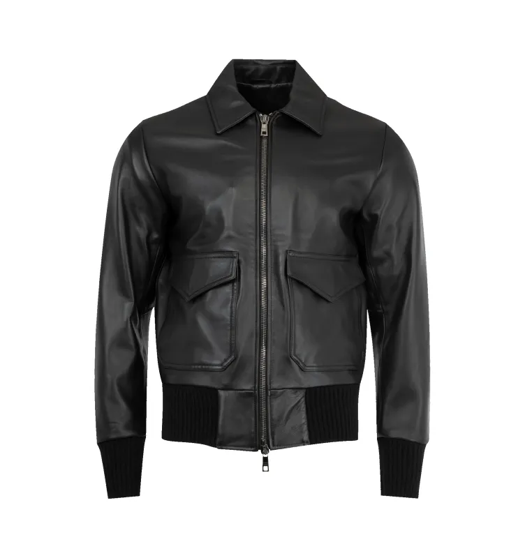 LEATHER ZIP JACKET (MENS) sold by Hirshleifers