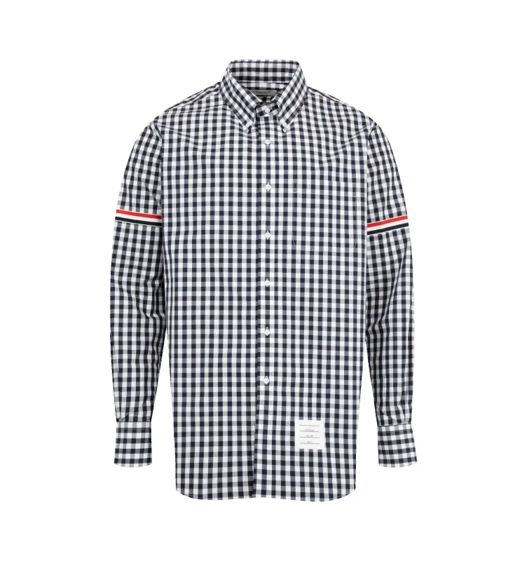 GINGHAM CHECK ARMBAND SHIRT (MENS) sold by Hirshleifers