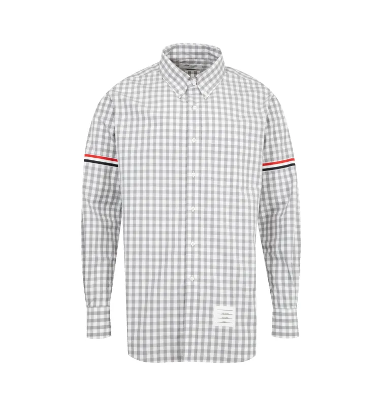 GINGHAM CHECK ARMBAND SHIRT (MENS) sold by Hirshleifers