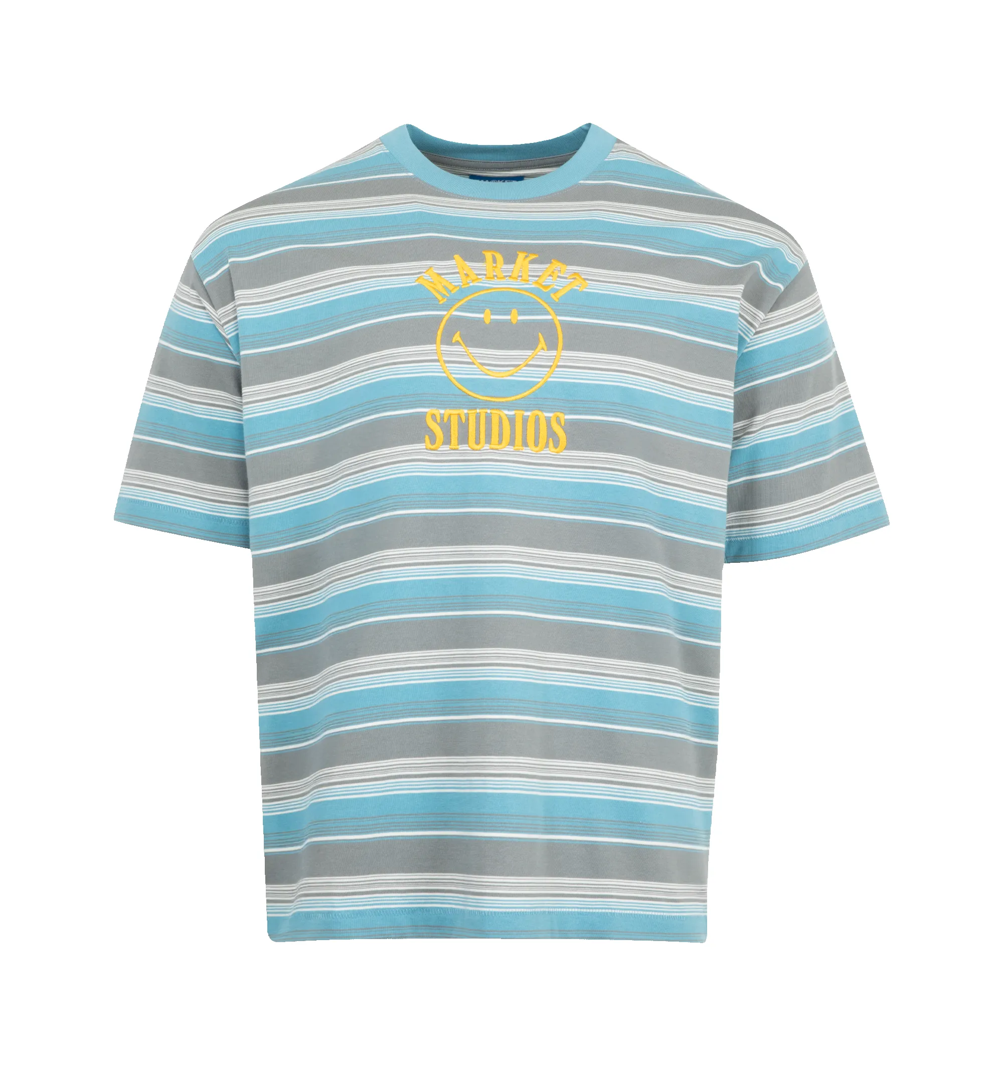 SMILEY LOCKUP STRIPED T-SHIRT (MENS) sold by Hirshleifers