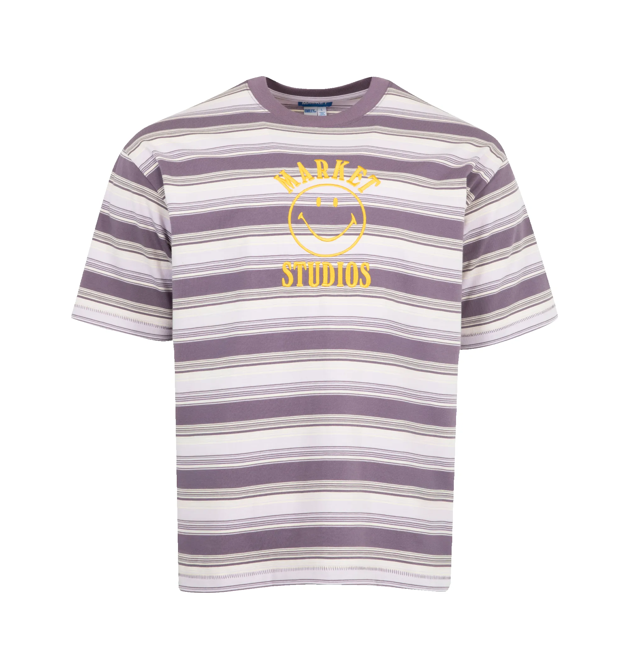 SMILEY LOCKUP STRIPED T-SHIRT (MENS) sold by Hirshleifers