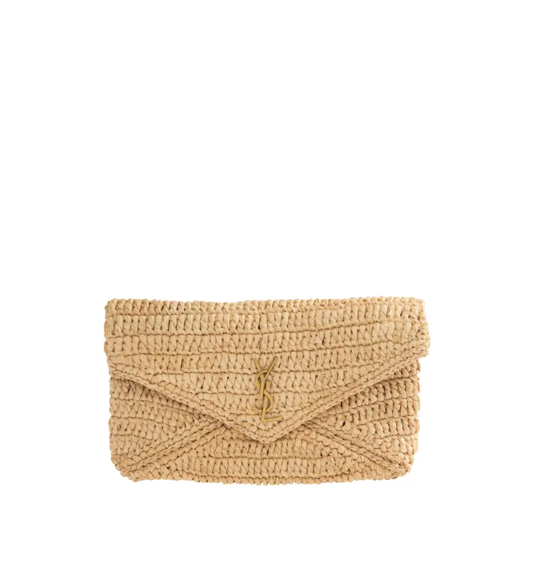 RAFFIA CHAIN POUCH made by Hirshleifers
