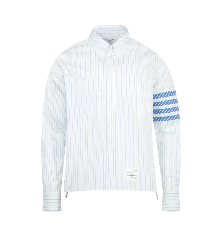 PINSTRIPE POPLIN 4-BAR SHIRT (MENS) sold by Hirshleifers