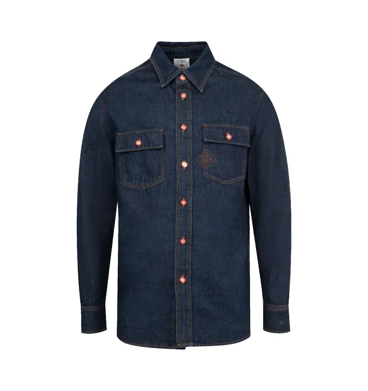 MONOGRAM DENIM SHIRT (MENS) sold by Hirshleifers