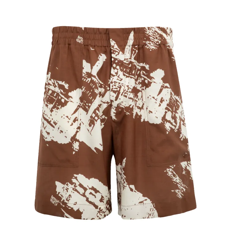 POSTCARD PRINT SHORTS (MENS) made by Bottega Veneta
